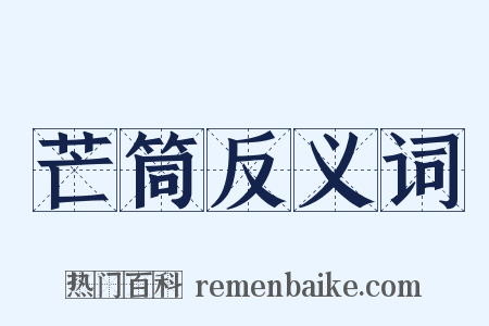 芒筒反义词是什么意思的图片